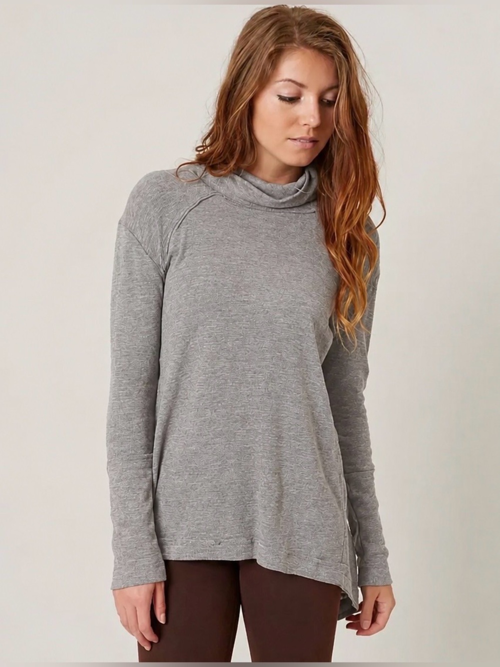 Free People We The Free Turtleneck Split Back  long sleeve Top
